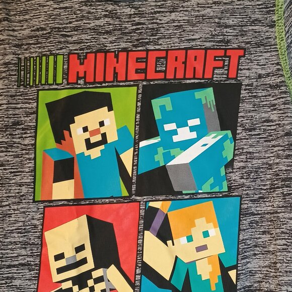 jumping beans Other - Jumping Beans/LS Shirt/Kids 5/Grey Heather/Minecraft Green Stitch